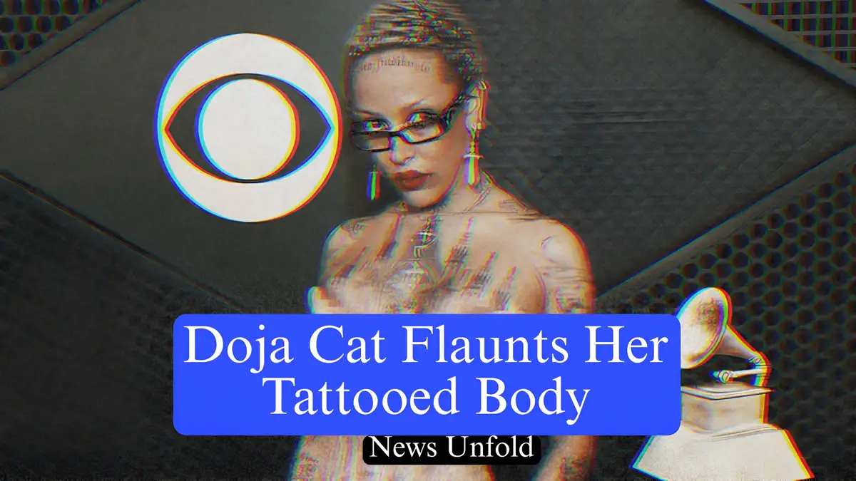Doja Cat Flaunts Her Tattooed Body In A Dress Made To Look Like A